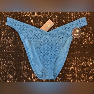 Hollister Blue Crochet Bikini Bottom